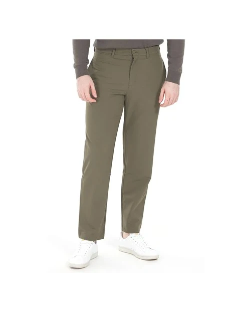PANTALONI CHINO SLIM AFFUSOLATI UOMO VERDE