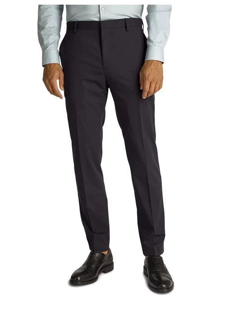 PANTALONI CHINO IN TWILL AFFUSOLATI UOMO NERO