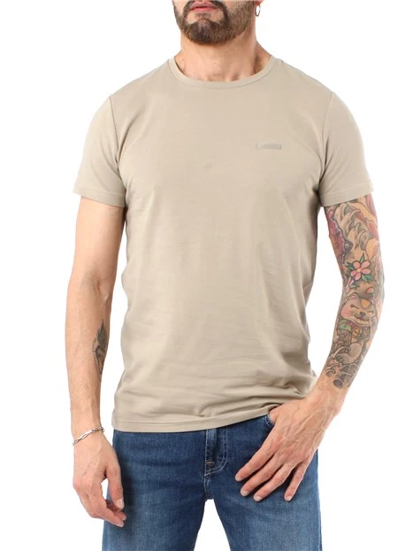 T-SHIRT A MANICA CORTA SLIM FIT UOMO BEIGE