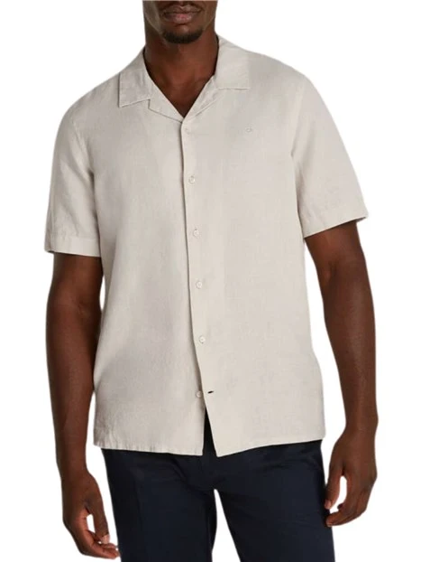 CAMICIA MANICA CORTA UOMO BEIGE