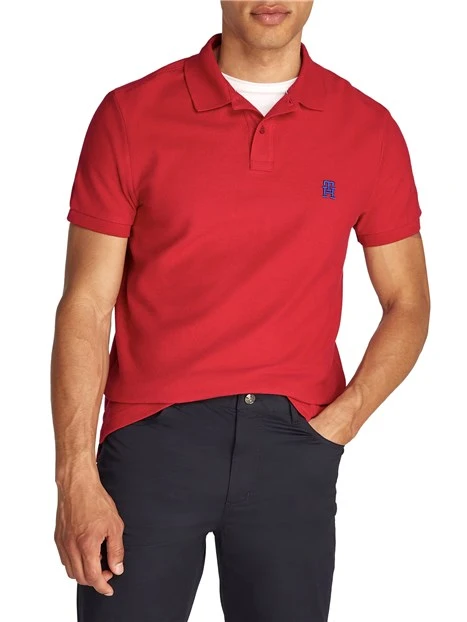 POLO MANICA CORTA CON MONOGRAMMA UOMO ROSSO