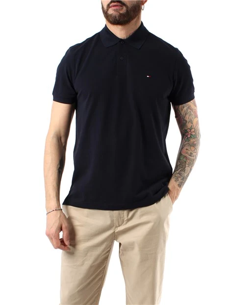 POLO MANICA COTONE IN MISTO COTONE  STRETCH UOMO BLU SCURO