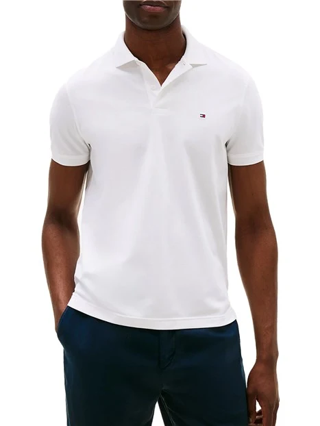 POLO MANICA COTONE IN MISTO COTONE  STRETCH UOMO BIANCO
