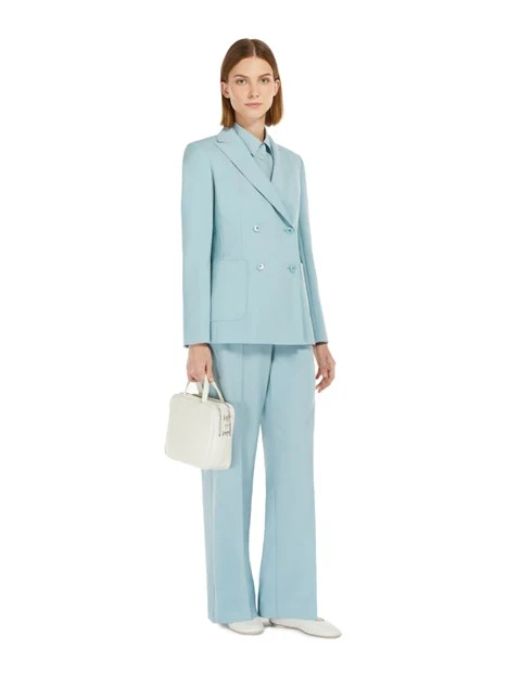 人気商品【MaxMara】Blazer doppiopetto in tela di lana Blazer doppiopetto in tela di lana stretch, beige | Weekend