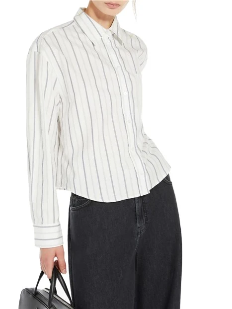 CAMICIA OXFORD A RIGEH DONNA BIANCO