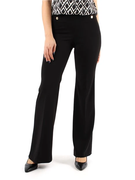 Pantaloni A Zampa Smiffys Donna - Nero, 100% Poliestere, Vita Media, Stile Retro - Foto 2