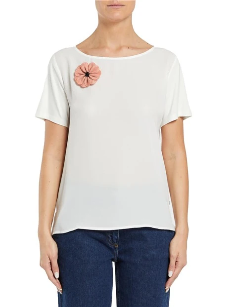 N T-Shirt a Fiori da Donna T-Shirt a Maniche Corte Casual Girocollo