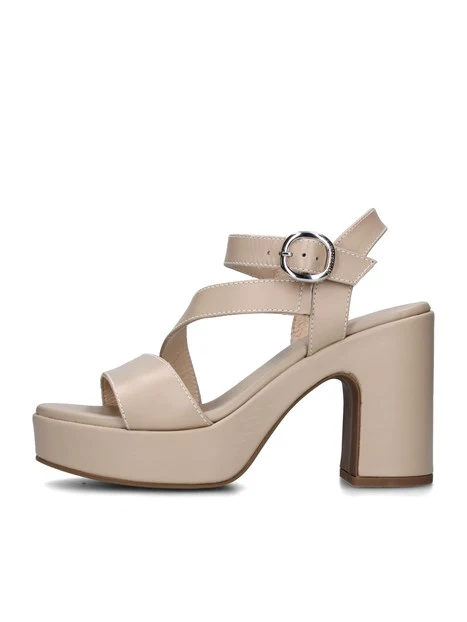 SANDALI TACCO ALTO E410400D DONNA BEIGE