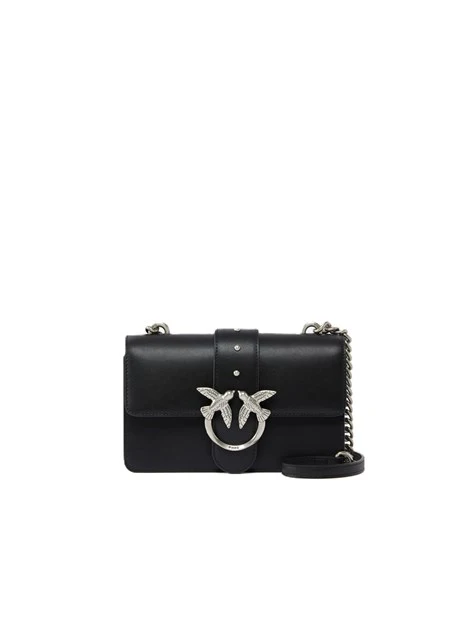 BORSA A SPALLA LOVE ONE MINI DONNA NERO ARGENTO