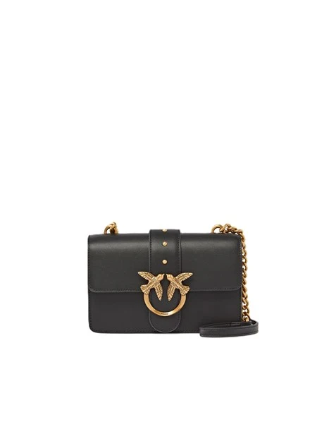 BORSA A SPALLA LOVE ONE MINI DONNA NERO ORO