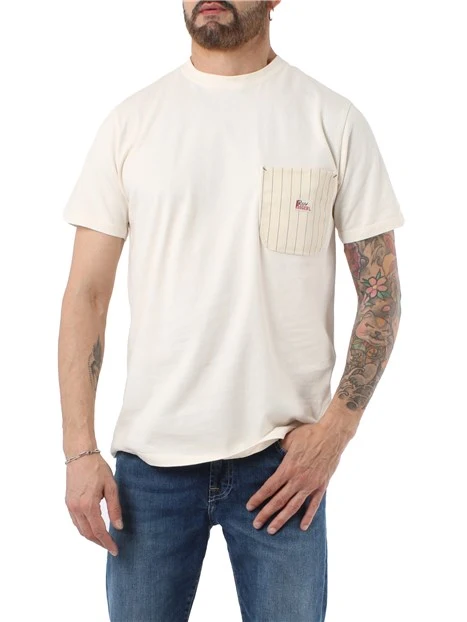 T-SHIRT MANICA CORTA WORK POCKET UOMO BEIGE