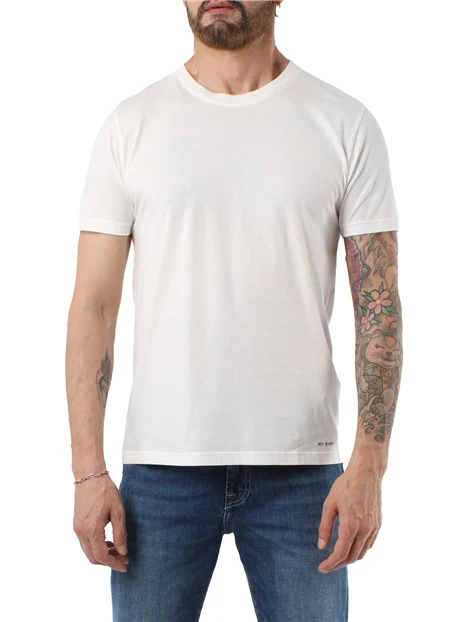 T-SHIRT MANICA CORTA SUPIMA IN COTONE UOMO BIANCO