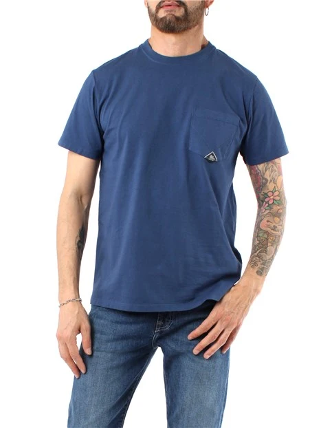 T-SHIRT MANICHE CORTE POCKET IN JERSEY UOMO BLU