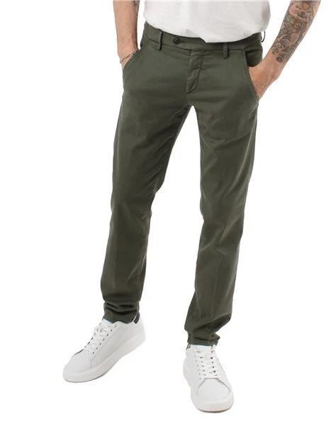 PANTALONE SLIM NEW ROLF UOMO VERDE