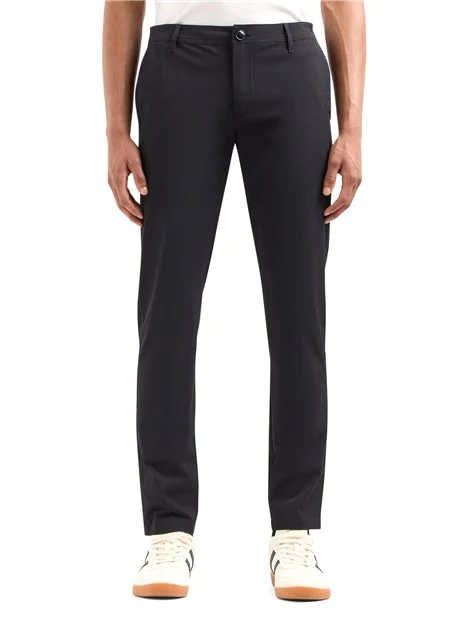 PANTALONI CHINO IN TWILL UOMO NERO