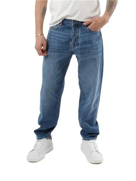 JEANS 5 TASCHE CARROT FIT UOMO BLU