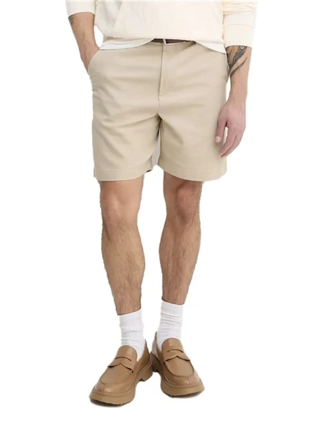 BERMUDA IN COTONE REGULAR FIT UOMO BEIGE