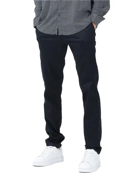 PANTALONI CHINO IN MISTO COTONE UOMO BLU
