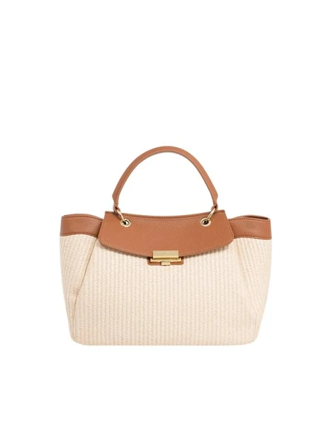 BORSA A MANO XW000394AF12579 DONNA BEIGE CUOIO