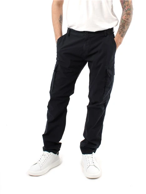 PANTALONI CARGO GALWAY IN POPELINE UOMO BLU NAVY