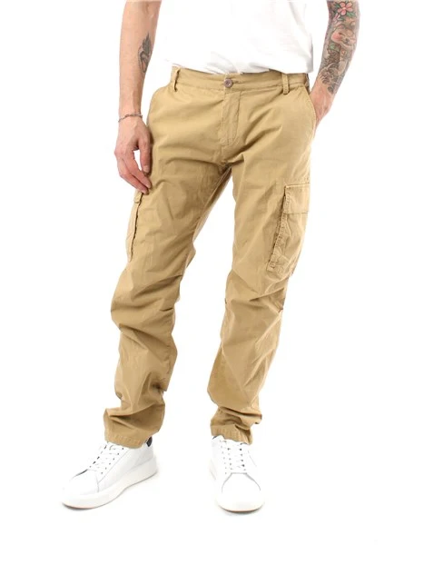 PANTALONI CARGO GALWAY IN POPELINE UOMO BEIGE
