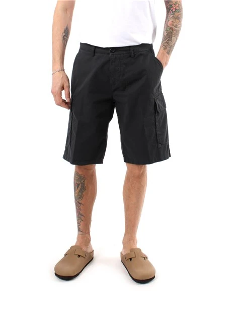 BERMUDA CARGO IN GABARDINE DI COTONE UOMO GRIGIO