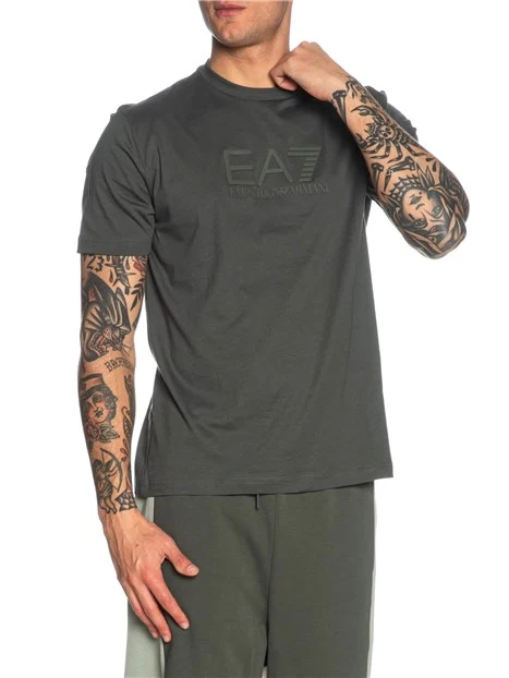 T-SHIRT MANICA CORTA GIROCOLLO VISIBILITY IN COTONE UOMO VERDE