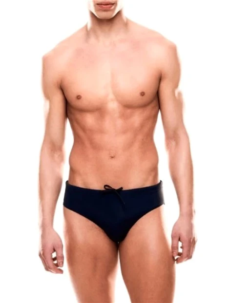 SLIP MARE CON LOGO SUL RETRO UOMO NERO