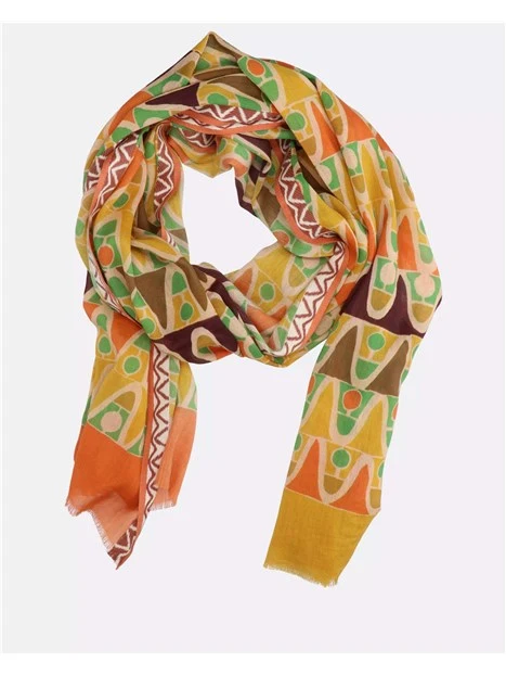 PAREO 76X204-COLLECTION PRINT DONNA GIALLO