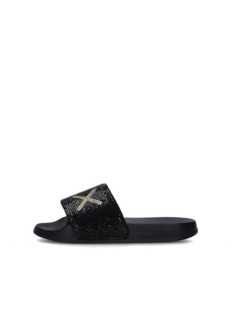 SANDALI MARE X35405 CON STRASS BAMBINA NERO