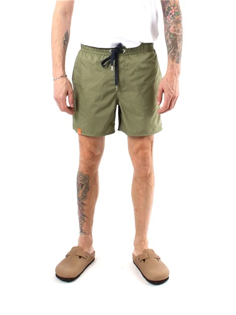 BOXER MARE IN NYLON CON TASCHINO UOMO VERDE