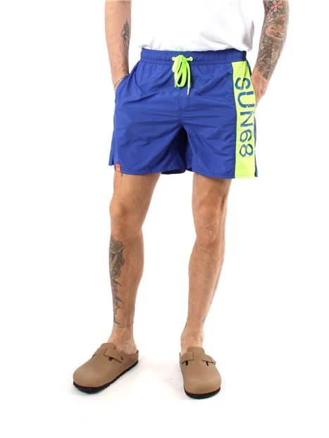 BOXER MARE CON LOGO IN NYLON UOMO BLU