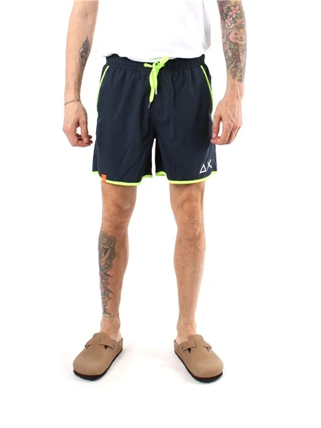 BOXER MARE CON BORDINI A CONTRASTO UOMO BLU NAVY