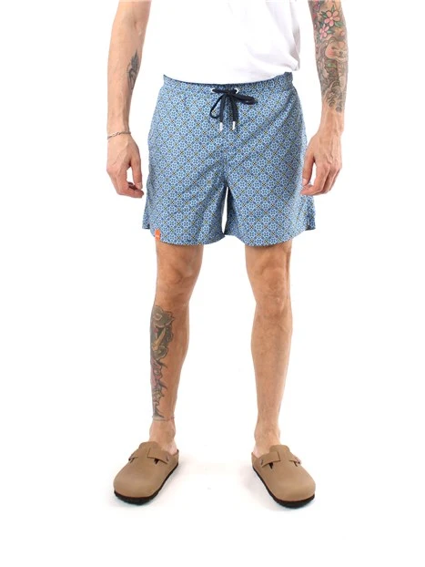BOXER MARE A FANTASIA IN NYLON UOMO BLU
