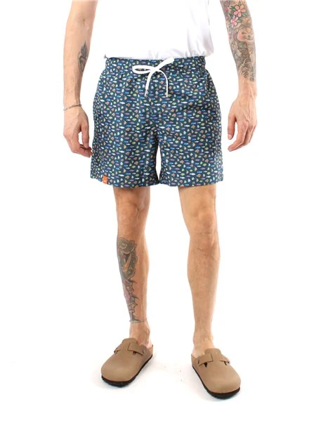BOXER MARE CON STAMPA UOMO BLU NAVY