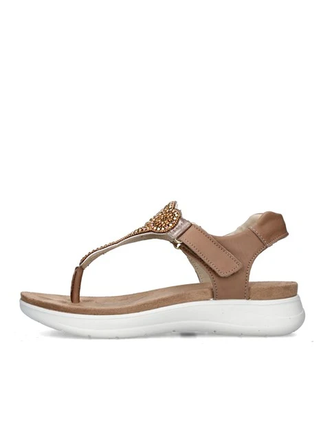 SANDALI CON ZEPPA 7786611 DONNA BEIGE