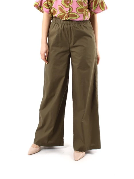 PANTALONI PALAZZO CON COULISSE DONNA VERDE