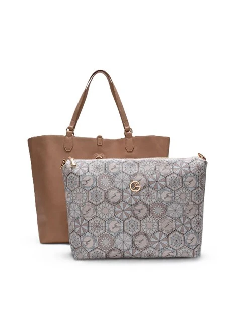 BORSA A SPALLA BINTD8011WZ DONNA BEIGE