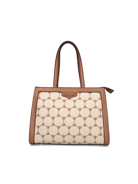 BORSA A SPALLA BENA18641WP DONNA BEIGE MARRONE