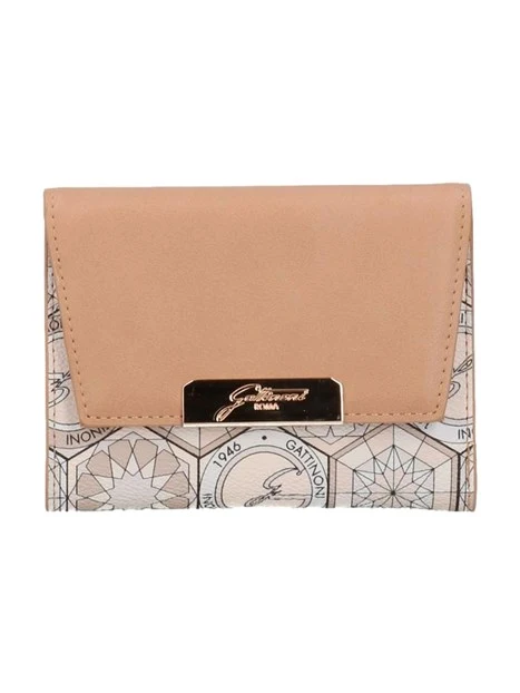 PORTAFOGLIO TEODOSIA S. FLAP WALLET PVC NEW TEOD. /PU DONNA BEIGE