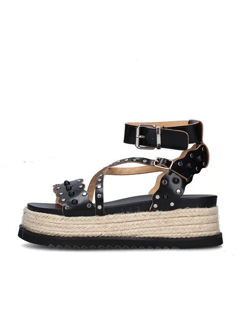 SANDALI CON ZEPPA CLW452100 DONNA NERO