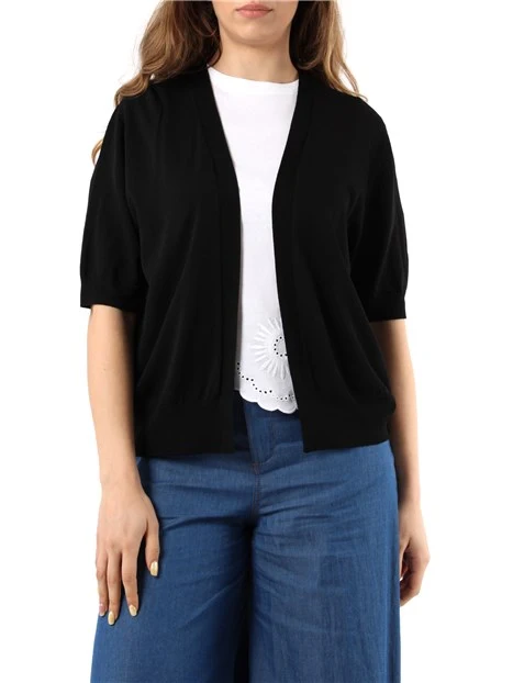 CARDIGAN IN MAGLIA DONNA NERO