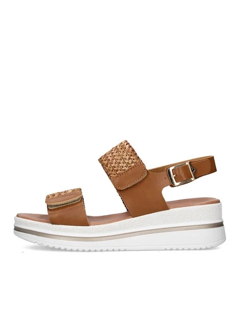 SANDALI CON ZEPPA VG2105 DONNA BEIGE