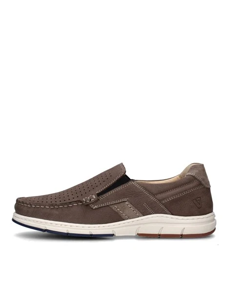 Scarponcini Casual Uomo Valleverde - In Nubuk Ocra, Tacco 3cm, Suola Gomma, Gambale Alla Caviglia