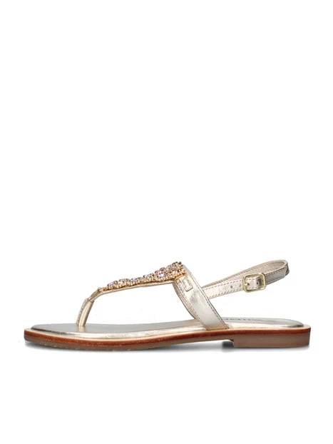 SANDALI TACCO BASSO 14121 DONNA ORO