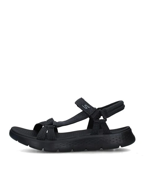 SANDALI CON ZEPPA 141451 GO WALK FLEX SANDAL-SBLIME DONNA NERO