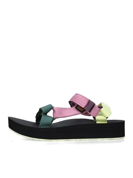 SANDALI CON ZEPPA 1090969 NERO LILLA