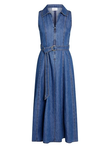white christmas dresses Marella ALARICO Long Blue Denim Shirt Dress 24132210442 Col 003 – Izzi of  Baslow