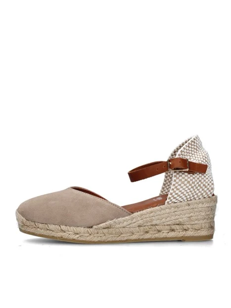 SANDALI CON ZEPPA 1757 ESPADRILLAS DONNA BEIGE
