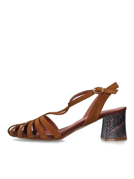 SANDALI TACCO ALTO 9711 DONNA CUOIO